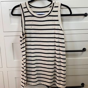 Current Elliott distressed muscle tee